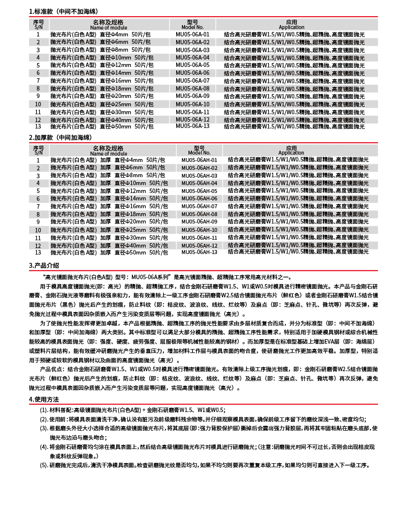 抛光布片（白色 A型）